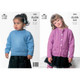 Girls Cardigan and Sweater Knitting Pattern | King Cole Big Value DK 3082 | Digital Download - Main Image
