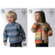 Kids Sweater and Cardigan Knitting Pattern | King Cole Splash DK 3146 | Digital Download - Main Image