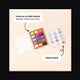 Viviva Watercolour Pans on Cork Palette | 15 Metallic Colours - Information Image