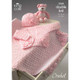 Baby Bolero, Hat and Pram Blanket Crochet Pattern | King Cole Baby Comfort DK 3258 | Digital Download - Main image