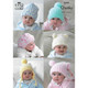 Children Hats Knitting Pattern | King Cole Comfort Chunky & Comfort Multi Chunky 3391 | Digital Download - Main Image