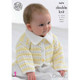 Babies Hooded Jacket, Cardigan, Sweater and Waistcoat Crochet Pattern | King Cole Comfort DK 3476 | Digital Download - Main Image