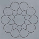 Machine Quilting Stencil Block 5" - Circular Petals - Main Image