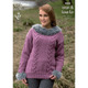 Ladies Sweater, Cowl and Hat Knitting Pattern | King Cole Aran and Luxe Fur 4060 | Digital Download - Main Image