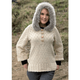 Womens Sweater with Hood and Top with Separate Cowl Knitting Pattern | King Cole Aran and Luxe Fur 4061 | Digital Download - Main Image