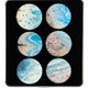 6 Small 40mm Decorative Pattern Weights | Beach Seascape | Habico (HPW21/6)