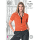 Ladies Cardigan and Sweater Knitting Pattern | King Cole Galaxy DK 4107 | Digital Download - Main Image