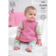 Babies Tunic, Cardigan and Leggings Knitting Pattern | King Cole Cherish and Cherished DK 4203 | Digital Download - Main Image