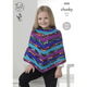 Girls Poncho, Snood, Scarf and Hat Knitting Pattern | King Cole Big Value Multi Chunky 4242 | Digital Download - Main Image