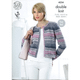 Ladies Sweater and Cardigan Knitting Pattern | King Cole Drifter DK 4254 | Digital Download - Main Image