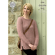 Ladies Cardigan and Sweater Knitting Pattern | King Cole Panache DK  4266 | Digital Download - Main Image