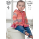 Baby Dress, Hoodie, Poncho and Mittens Knitting Pattern | King Cole Drifter for Baby DK and Cotton Soft DK 4313 | Digital Download - Main Image