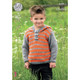 Boys Hoodie and Gilet Knitting Pattern | King Cole Big Value Chunky 4383 | Digital Download - Main image