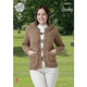 Ladies Jacket and Gilet Knitting Pattern | King Cole Chunky Tweed 4423 | Digital Download - Main Image