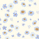 Cornflower Blue Flowers on Cream | BG00.14 | Bluebellgray Ally | Lewis and Irene