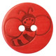 ABC Buttons Ladybug Red 15mm Diameter Button
