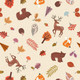 Nature Trail | Lewis and Irene Fabric | A850.1 | Nature Trail Creatures on Warm Cream - Main Image