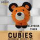 Knitty Critters Cubies Amigurumi Crochet Kit | Aloysius The Tiger