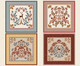 Cranborne Chase Panel with 4 Decorative Woodland Square Panels. A833