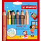 STABILO Woody 3 in 1 | 6-Color Set with Sharpener