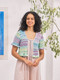 Womens Dk Cardigan with Tie Knitting Pattern | James C Brett Cotton Waves Dk