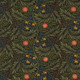 Larkspur on Ebony | Morris Manor | 8395-17 | Barbara Brackman | Moda