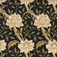 Yuletide Bloom on Ebony | Morris Manor | 8391-15 | Barbara Brackman | Moda