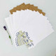 Ink and Snail Writing Sets, 12 Sheets of A5 Writing Paper with 6 Envelopes + 6 Stickers | Lavender