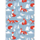 Woodland Foxes on Light Blue | Printed Wincyette | 30520.104