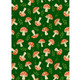 Red Spotted Toadstools on Forest Green | Printed Wincyette | 30520.101