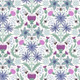 Mirrored Thistle and Bees on Cream | A989.A | Celtic Summer | Lewis and Irene