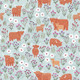 Summer Meadow with Highlands on Breezy Blue | A987.B | Celtic Summer | Lewis and Irene