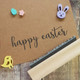 Happy Easter Cursive Rubber Stamp | Skull and Cross Buns