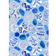 Sea Glass and Pottery Fragments on Light Blue | A998.B | Stuart Hillard | Porcelain and Sea Glass