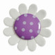 Daisy Button with Purple Spot middle | 23mm | Trimits