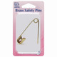 Hemline Brass Safety Pins in a Tin, Sized 23mm | Approximately 100 Pins  - Main Image