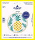 DMC | Mouline Cross Stitch Kits with 6" Embroidery Hoop - Pineapple