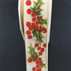 Prasent | Bristol Wire Edge | Holly Berries Ivory | 40mm | Half Metre Lengths