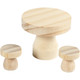 Creativ Company | Made of Wood | Mushroom Table with Stools | Pine