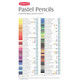 Derwent Pastel Pencils, 72 Colours in a Metal Tin - Color Chart