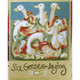 The 12 Days of Christmas fabric | Nutex | 87800 101 Metallic - 6 Geese A Laying