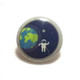 Round Space Astronaut (Printed on Grey) Buttons | 15mm Diameter | Shank - Main