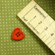 Red Raised Edge Heart Button 4 Holes - 15 mm