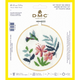 DMC Complete Cross Stitch Kit with Embroidery Hoop | Exotic Flowers Design
