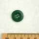 Round Green Raised Edge Button 4 Holes - 18 mm