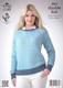 DK Pattern for Ladies Crew Neck Sweaters - King Cole Galaxy DK 3872 - Image 2