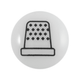 Groves | White Thimble Buttons | 13mm