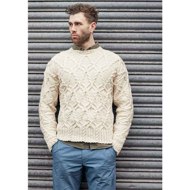 Rowan Heston Men Sweater PDF Pattern, Hemp Tweed | Outback Yarns