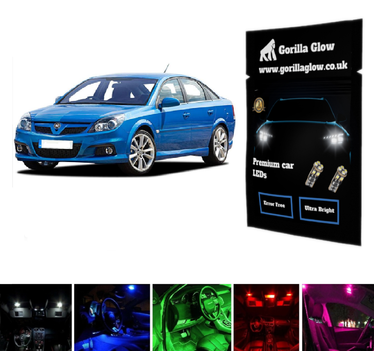 2018 New Vauxhall Insignia Error-Free LED Interior Light Kit - 6000K Xenon White, 2008+ Models