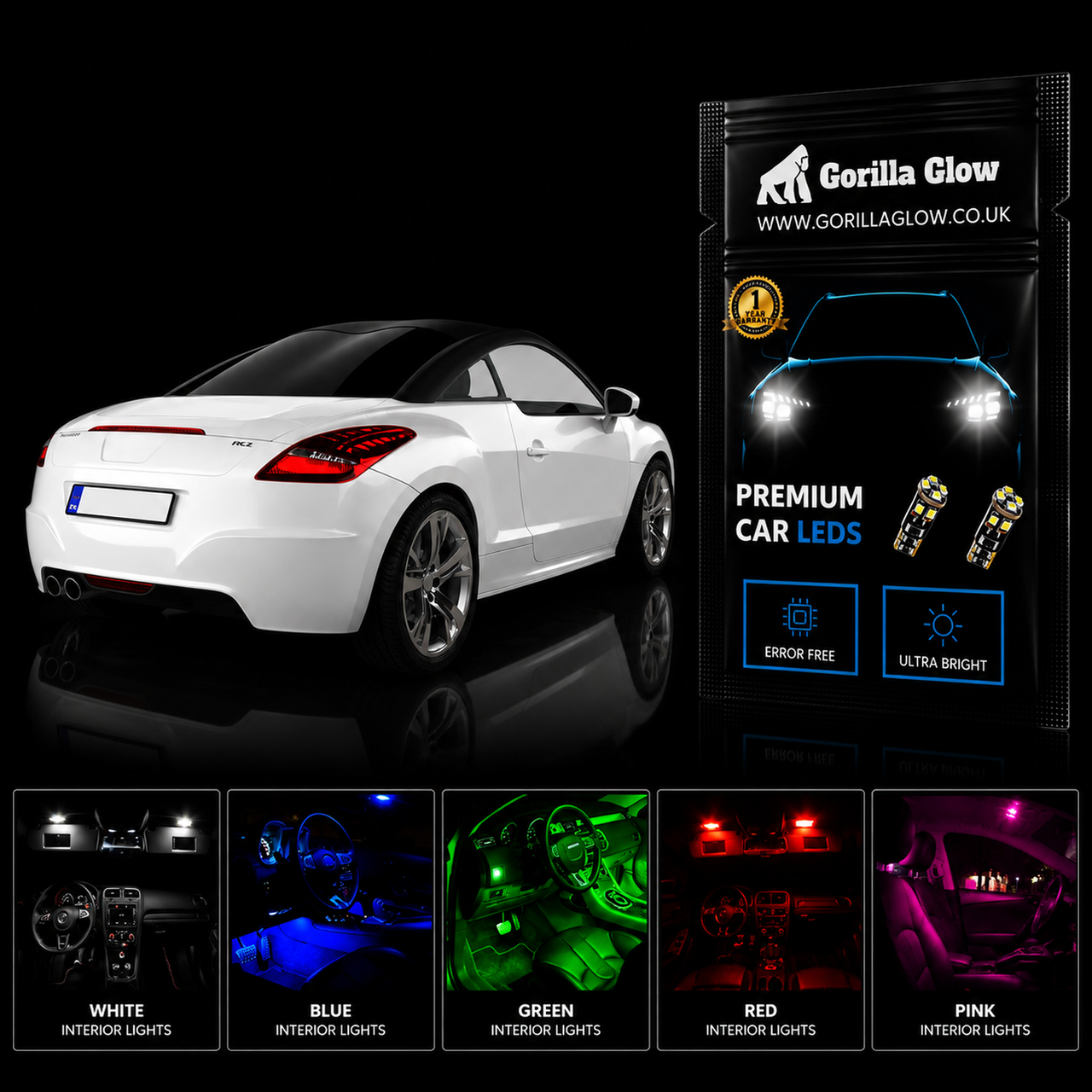 Peugeot RCZ Full Interior LED Kit